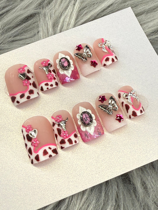 Custom Pink Cow Print