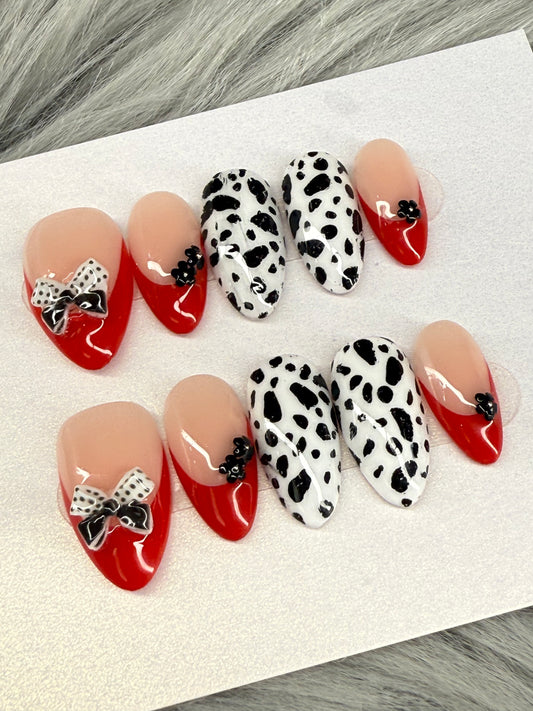 Red French and Cow Print