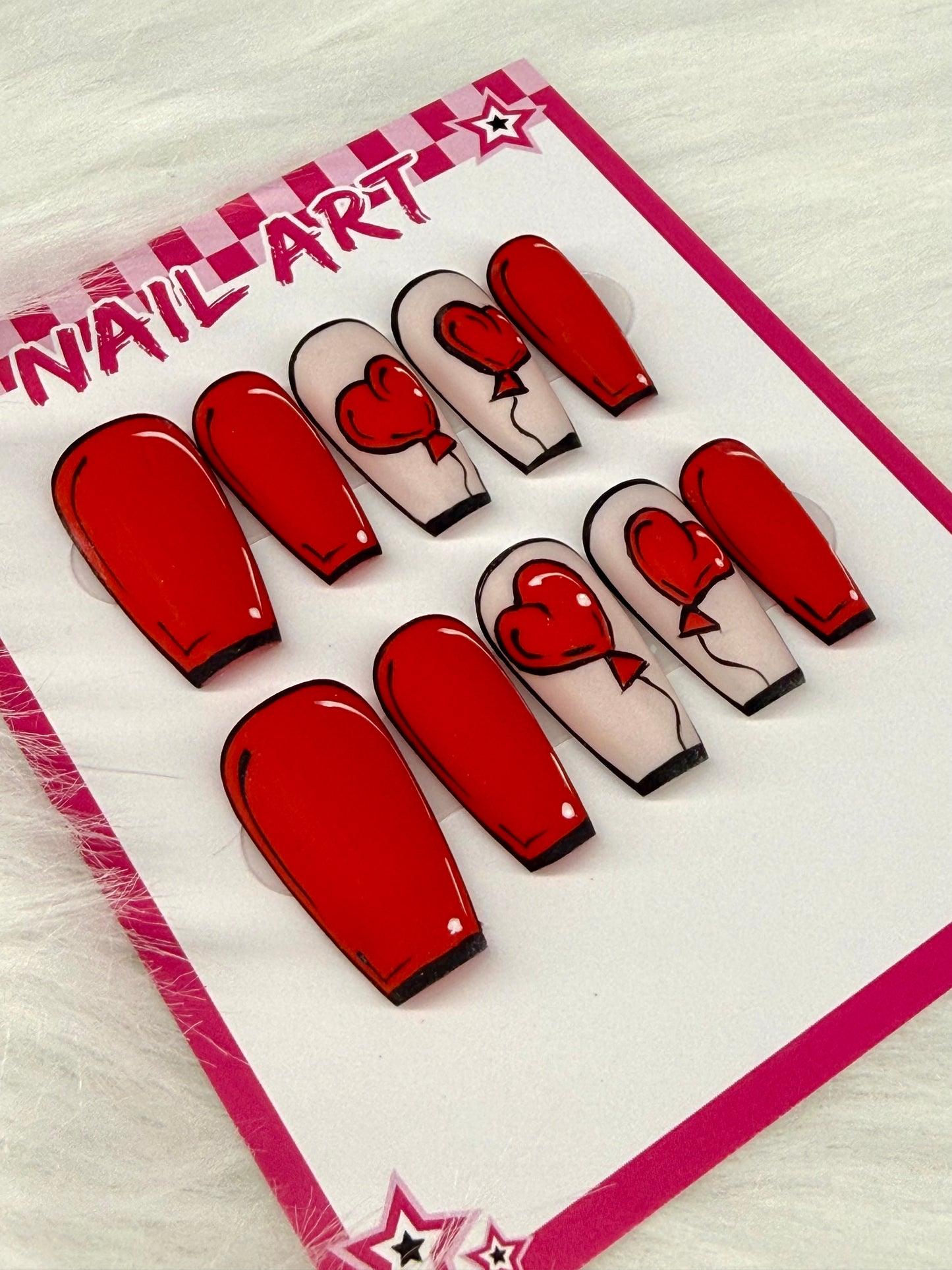 Comic Book Heart Balloons